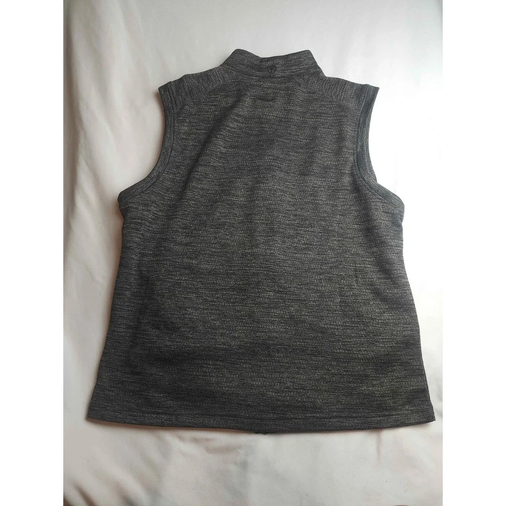 Pro Tour Mens Airplay Full Zip Golf Vest Heather Gray Mock Neck Size M